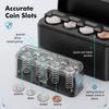Car Coin Holder, 1-Piece Black Coin Organizer for Car & Truck Accessories, Dashboard Change Keeper