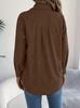 2025 Women's Casual European-American Corduroy Striped Shirt Jacket