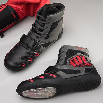 Zapatos de Lucha de Primavera para Hombre Mujer Negro Gris Pareja Botas de Boxeo Marca Diseñador Competición Deportes Botas de Lucha Unisex