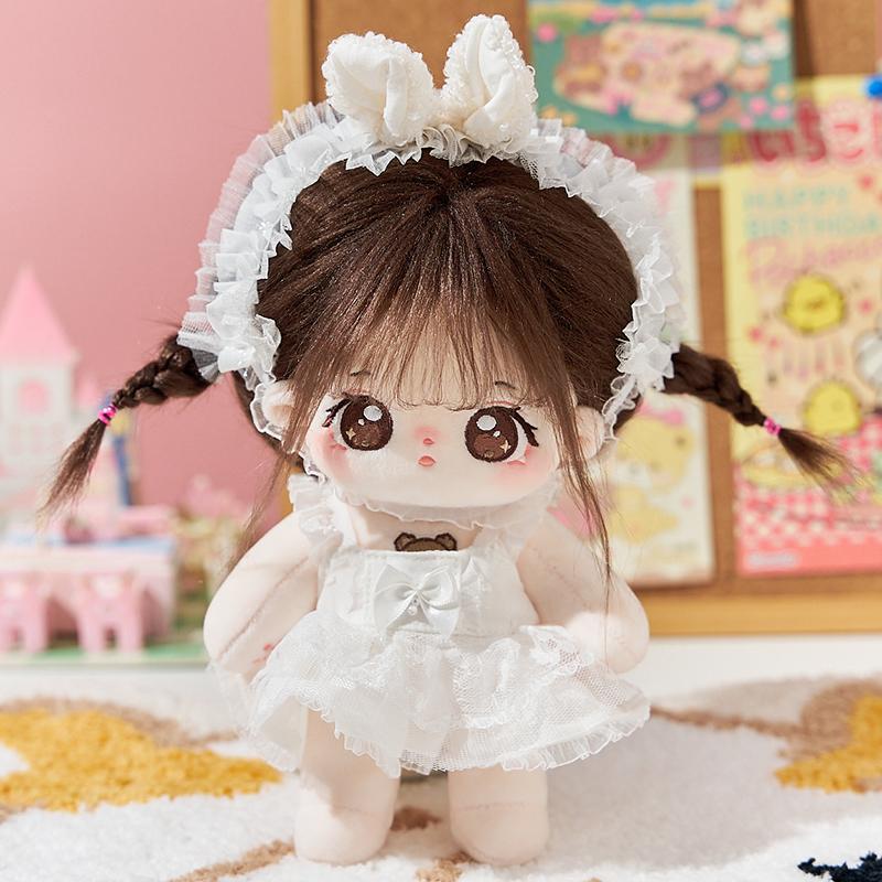 20cm Cartoon Cute Cotton Doll Removable Clothes Accessories Plush Doll Toy Kpop Idol Kpop Plushies Figure Doll