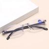 Rimless Reading Glasses Men Women Vintage Frameless Anti Blue Light Presbyopic Glasses Ultralight Farsighted Eyewear 0 To +4.0