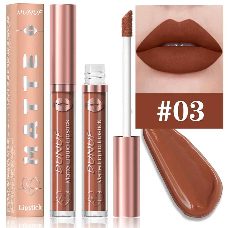 18 Color Waterproof Lip Gloss Nude Apricot Matte Liquid Lipstick Transparent Lip Oil Sexy Rose Red Velvet Matte Lipstick Make Up