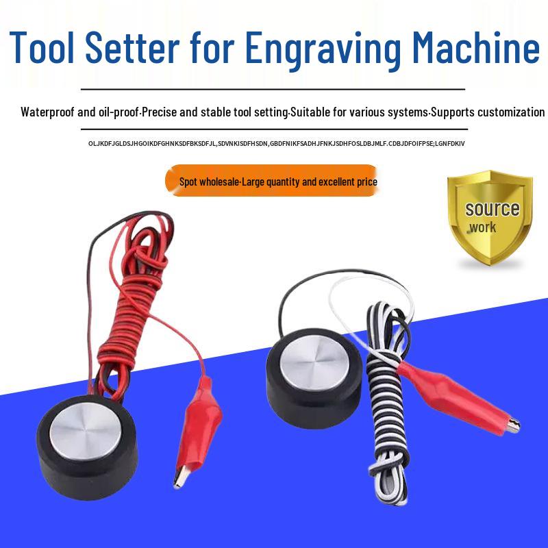 

Automatic Z-Axis Tool Setter for Engraving Machines - Universal Tool Setting Block for Accessories Red-Black Line Tool Block