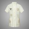 Men's Ethnic Summer Tang Suit: Short-Sleeved Stand Collar Monk Robe-Inspired Hanfu Top