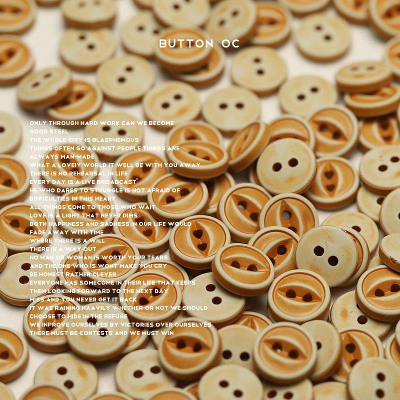 5Pcs Two-Eyed Fisheye Buttons Old Retro Shirt Buttons Leader Children'S Dress Knitted Sweater Clothing Buttons