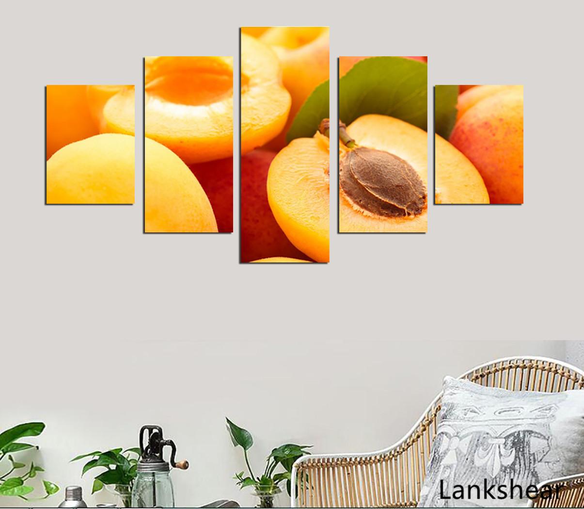 

Картины на холсте для кухни, настенное искусство, 5 шт., постер с летними фруктами, HD принты, фотографии, домашний декор для ресторана, рамки, картины 20x35cm*2 20x45cm*2 20x55cm*1