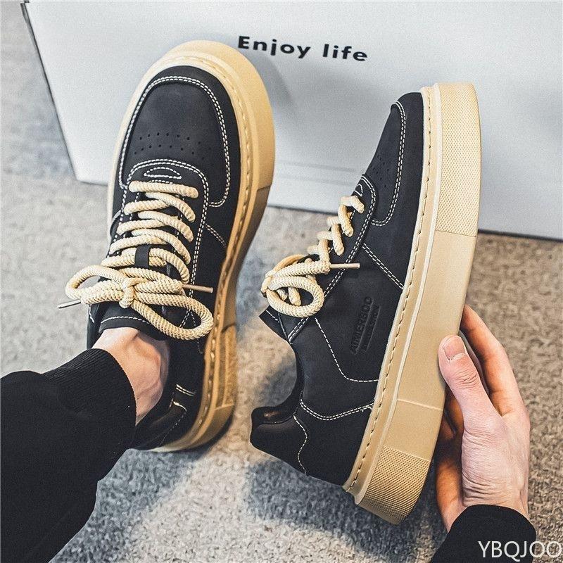

Men s shoes spring summer new styles men s niche design youth versatile casual shoes sports trendy shoes board shoes 40 чёрный