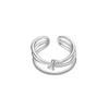 Women's 925 Knotted Open Ring: Light Luxury Index or Pinky Niche Design