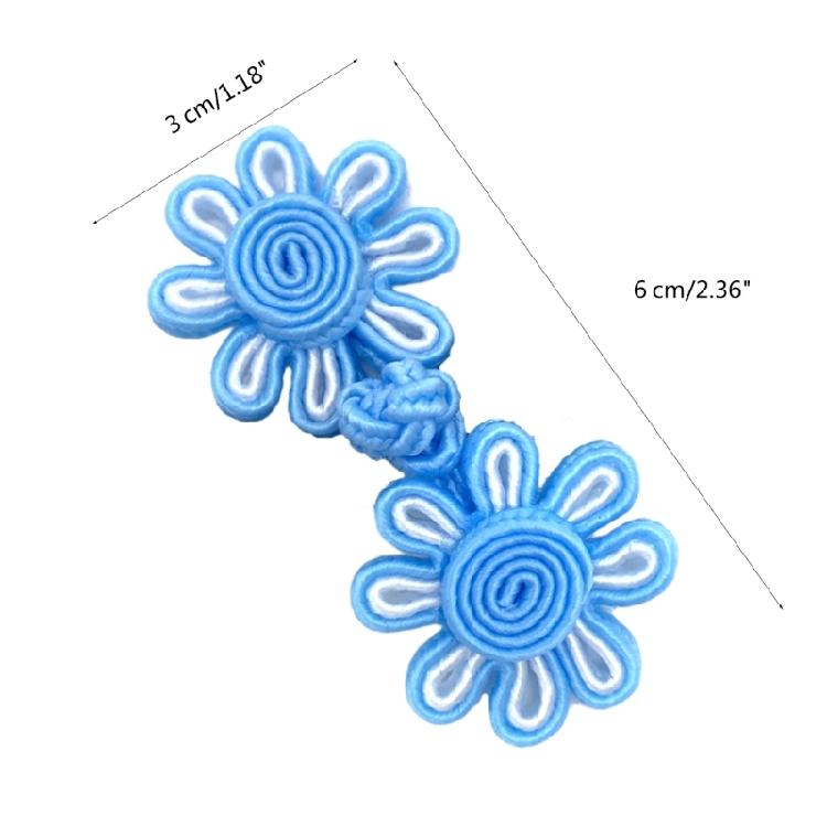 Vintage Flower Fasteners Buckle Disc Buttons DIY Clothing Decoration Garments