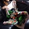 1pc Flower__butterfly Blanket Lightweight Flannel Throw for Sofa Bed Travel Camping Livingroom Office Couch Chair