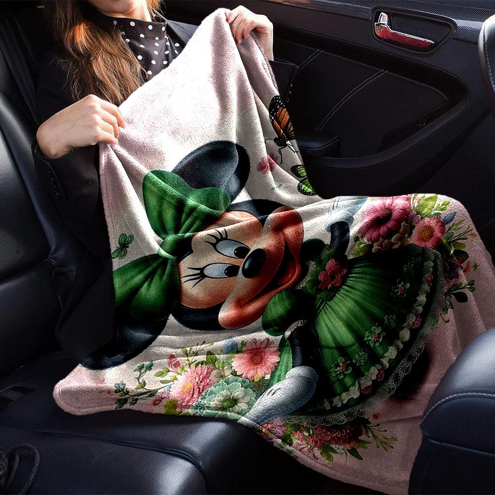 1pc Flower__butterfly Blanket Lightweight Flannel Throw for Sofa Bed Travel Camping Livingroom Office Couch Chair