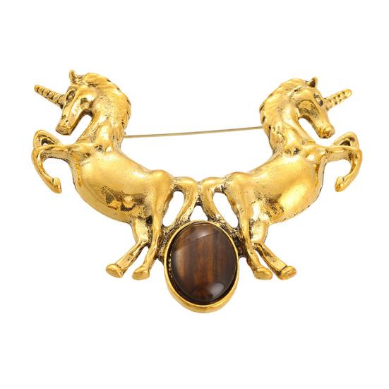 Koňská brož vyzařující eleganci sílu odvážný sofistikovaný design retro brožový špendlík živý módní doplněk