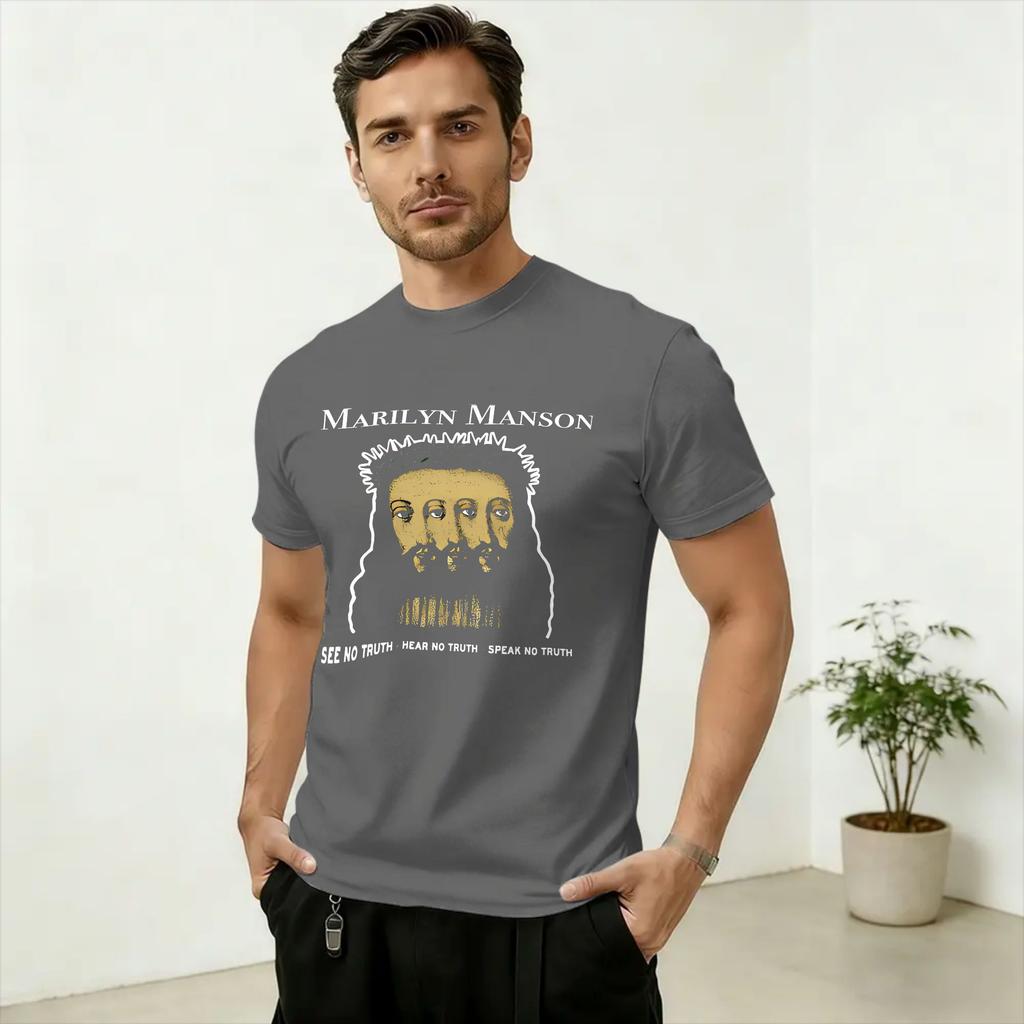 Marilyn Unisexson Band Holy Wood TShirt Summer Cotton TShirts For Couple Fashion Casual Tee Shirt Short Sleeve Y2K Fun Clothes
