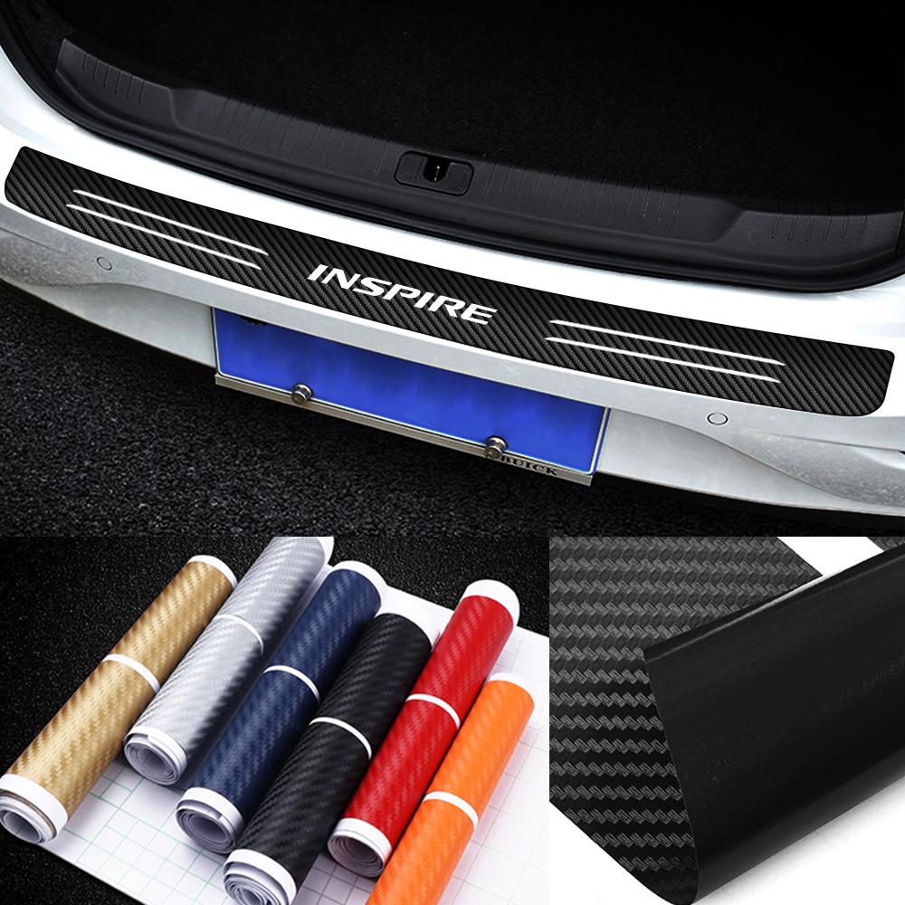 Car Rear Bumper Trunk Carbon Fiber Protective Sticker Anti-scratch Protective Film For Honda Civic Jazz Accord Vezel Insight