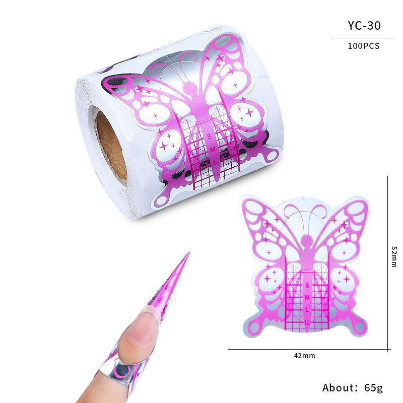 Nail Paper Tray, French Nail Phototherapy Nail Extension Tool, Nail Butterfly Rectangular Nail Paper Tray Direct Sales