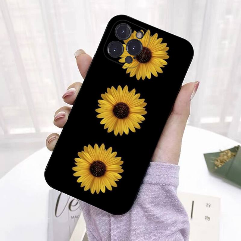 Clear Sunflower Phone Case Silicone Soft For iphone 14 13 12 11 Pro Mini XS MAX 8 7 6 Plus X 2020 XR Shell