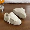 Hong Kong style women's shoes niche bread shoes ins tide 2025 spring new versatile fashion platform white shoes casual board shoes