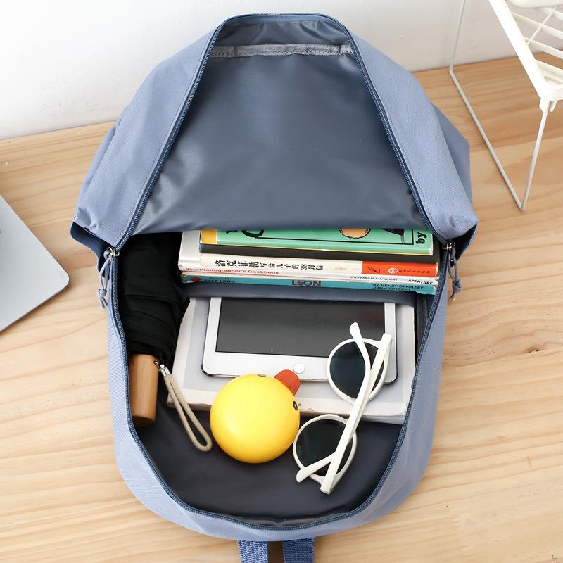 Large Capacity Little Bear Junior High School College Students' School Style Backpack Cartoon Casual Backpack Students' School Bag