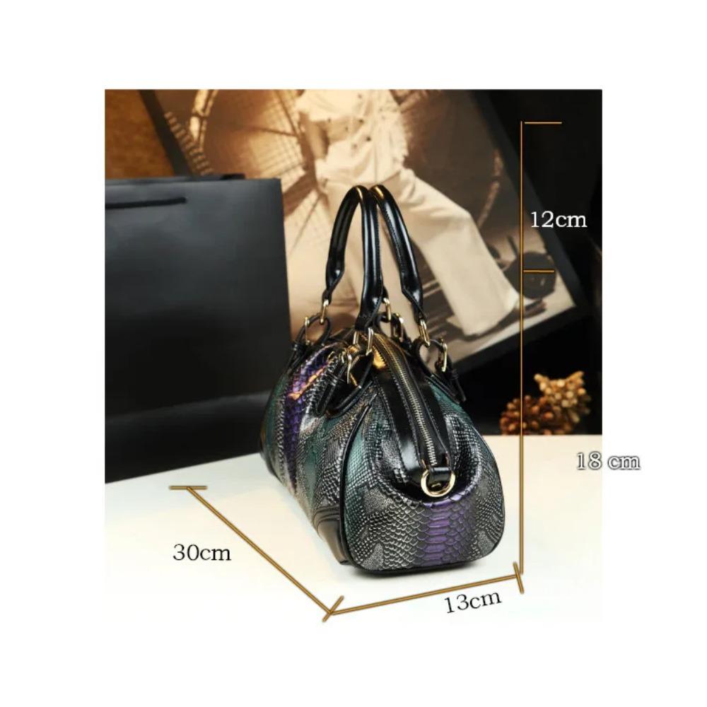 Luxury Cowhide Leather Women Handbags Female Tassel Serpentine Dumpling Portable Tote Bag Ladies Shoulder Messenger Bags New