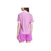 adidas Originals Adicolor Casual Striped Logo Short Sleeve T-Shirt Women Tops Purple IY7226