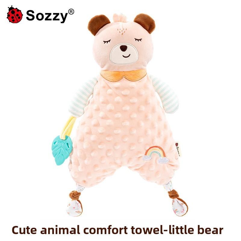 Sozzy Baby Plush Animal Rattle With Soft Sponge Fill For Early Development