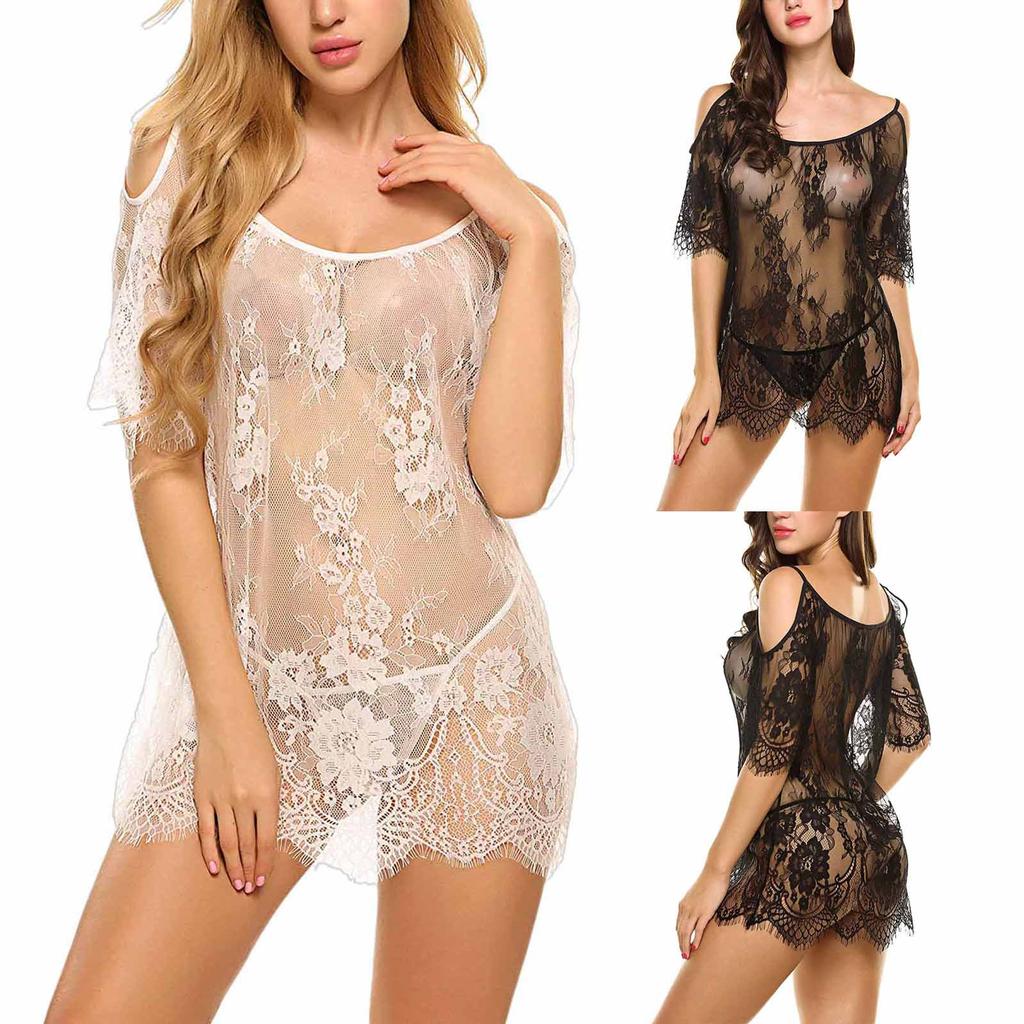 Women Chemises Lace Smock Lingerie Sleepwear Pajamas