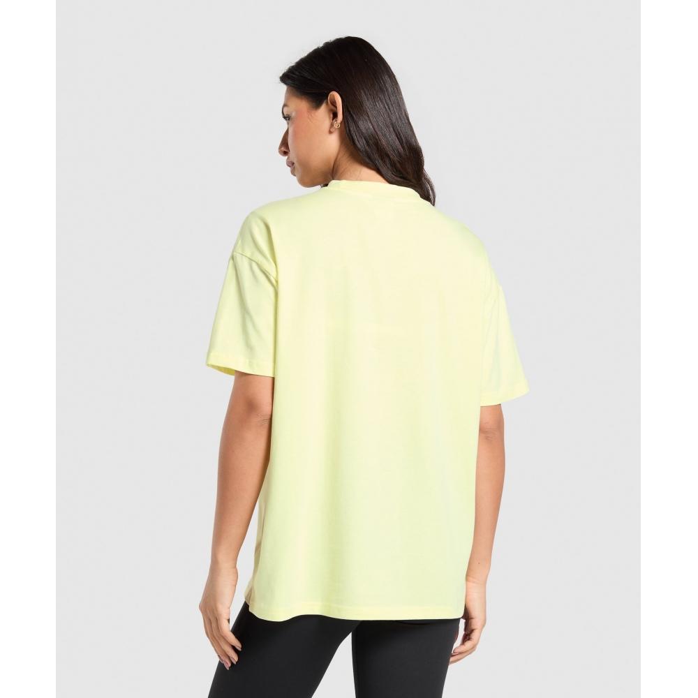Gymshark Camiseta de Entrenamiento Oversize Amarillo Refrescante B1a7m Ybss
