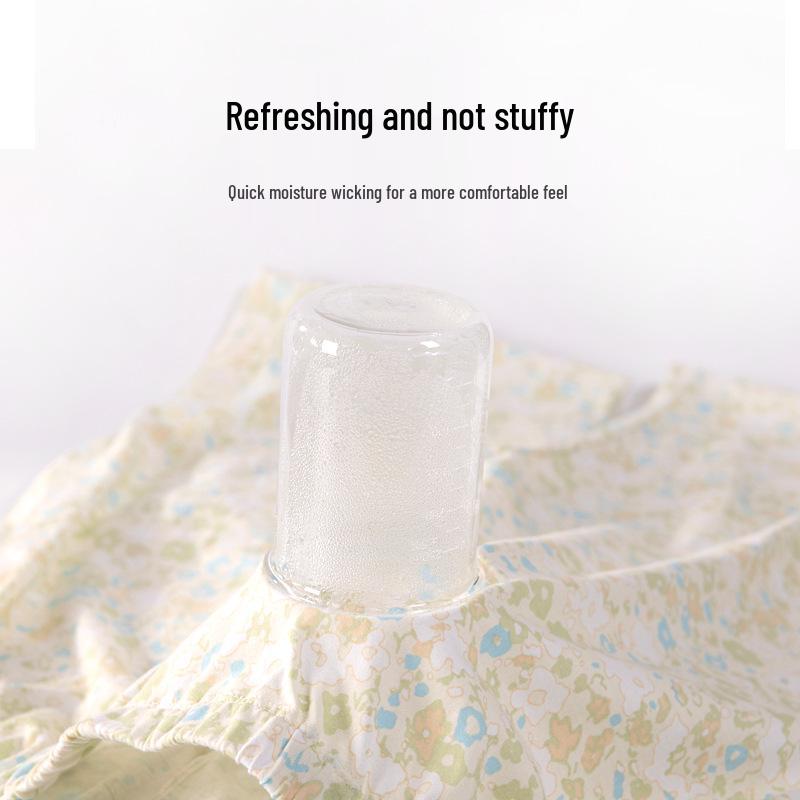 Women's Pure Cotton Knit Pajama Pants - Spring/Summer, Loose Fit, Plus Size, Elastic Waist, Mosquito-Proof