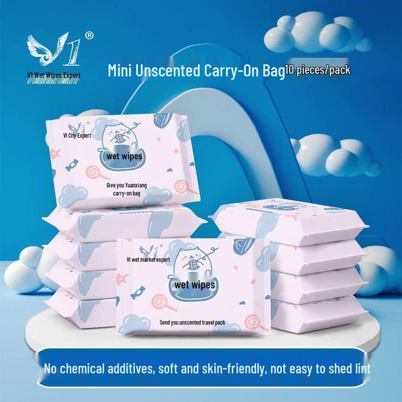 Toalhitas Portáteis para Rosto e Mãos de Bebê - Mini Pacote para Bebês e Crianças