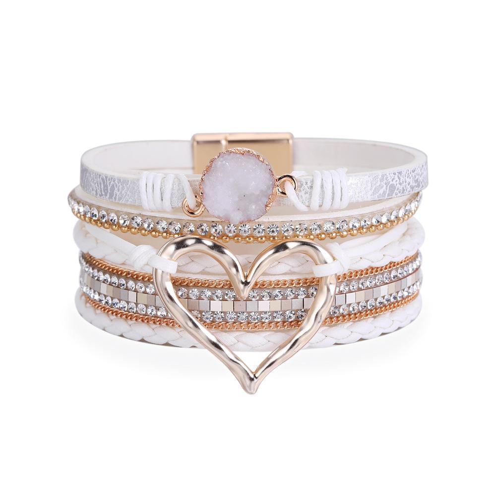 Braccialetto dell'amore bohémien multistrato europeo e americano – Gioiello alla moda regalo per ragazze