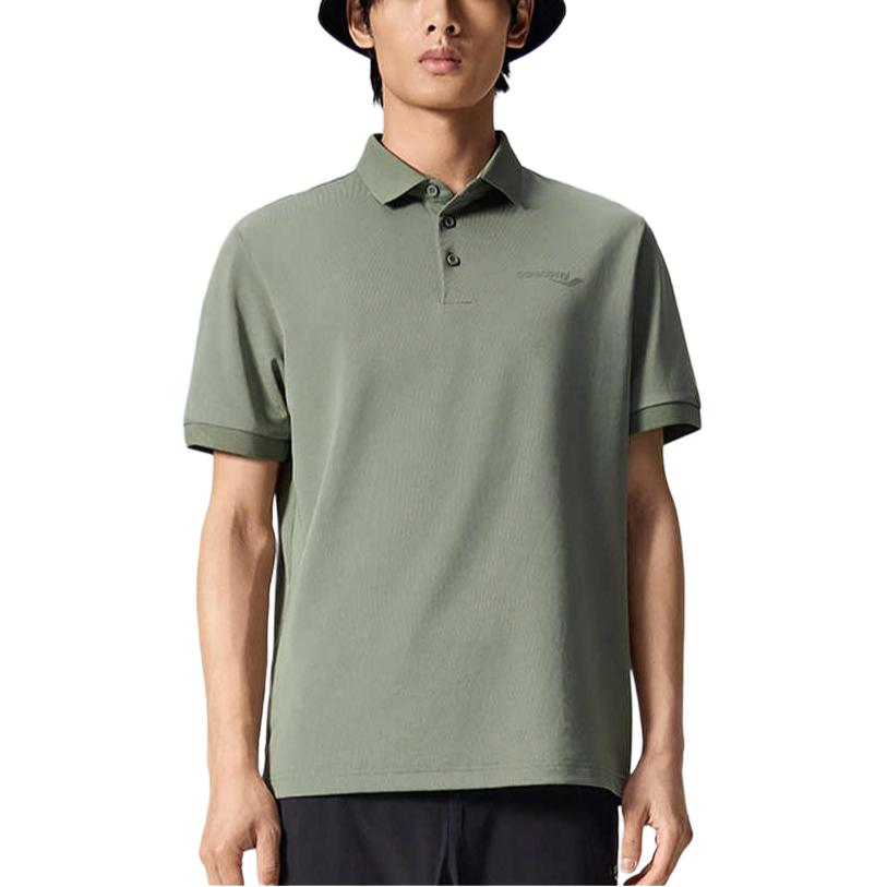 SAUCONY Bequemes atmungsaktives vielseitiges kurzärmeliges Poloshirt Herren Oberteile Grasgrün SA2250SP62C-GE206