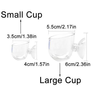 Aquarium Decoration Plant Cup Pot Acrylic Fish Tank Aquatic Plant Grow With Suction Holder Bloodworm Feeder Feeding Cup Accesory