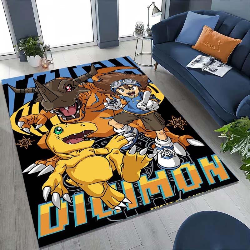The New (Digimon) Rug Is Suitable for Home Décor in Game Rooms, Bedrooms, Living Rooms, Sofas, and Other Areas.
