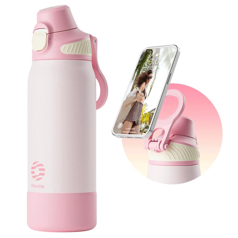 FEIJIAN 600ml/1000ml Magnetic Thermal Water Bottle Stainless Steel Leakproof Portable Thermo Bottle for Sports Travel Camping