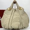 GG Pattern Gucci Shima Hysteria Tote Bag Handbag Leather Greige Ivory White Beige  A4 Size Capacity 197016 Unisex