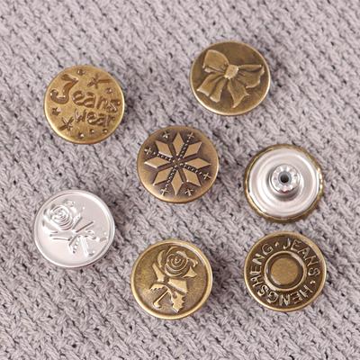1Set 17Mm Jeans Snap Fastener Men Women Sewing-Free Detachable Metal Button With Screws Pants Change Waist Size Buttons Accessories