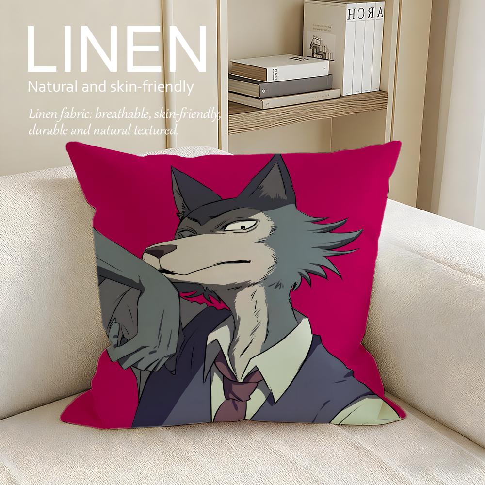 Anime BEASTARS Kissenbezug Kissenhülle Set Stk x x Atmungsaktiv Waschbar Sofakissenbezug