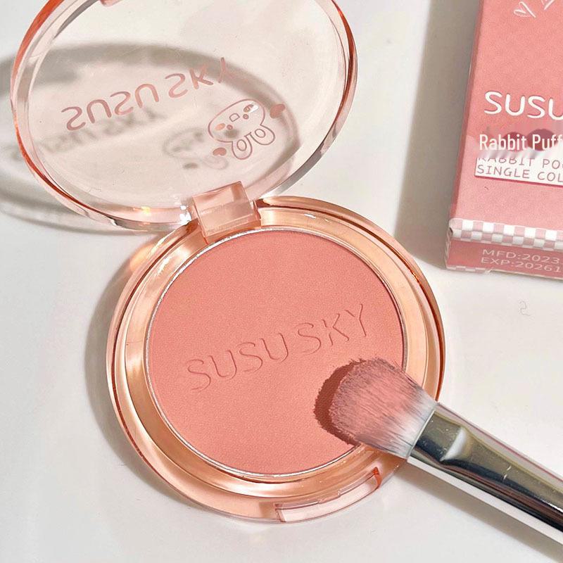 

SUSUSKY Кролик Пу Пу Румяна: Фиолетовый, синий, персиковый матовый, нюдовый двойной оттенок румян, хайлайтер и контуринг.