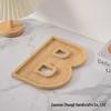 Bamboo Wood Letter Tray for Parties and Celebrations: Dessert, Deli, Fruit, or Dinner Plate