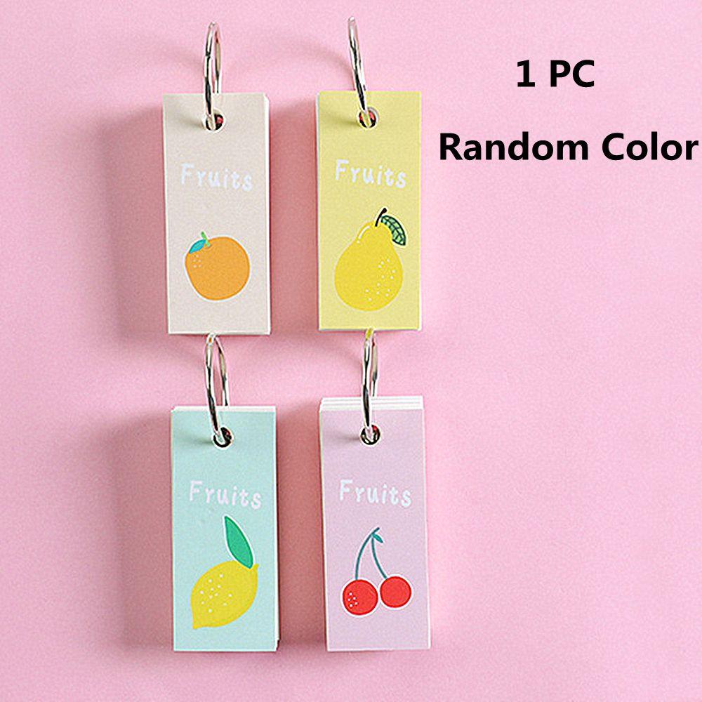 

1PC Kawaii Binding Cartoon Notebook Loose-Leaf Coil Memo Pad fruit