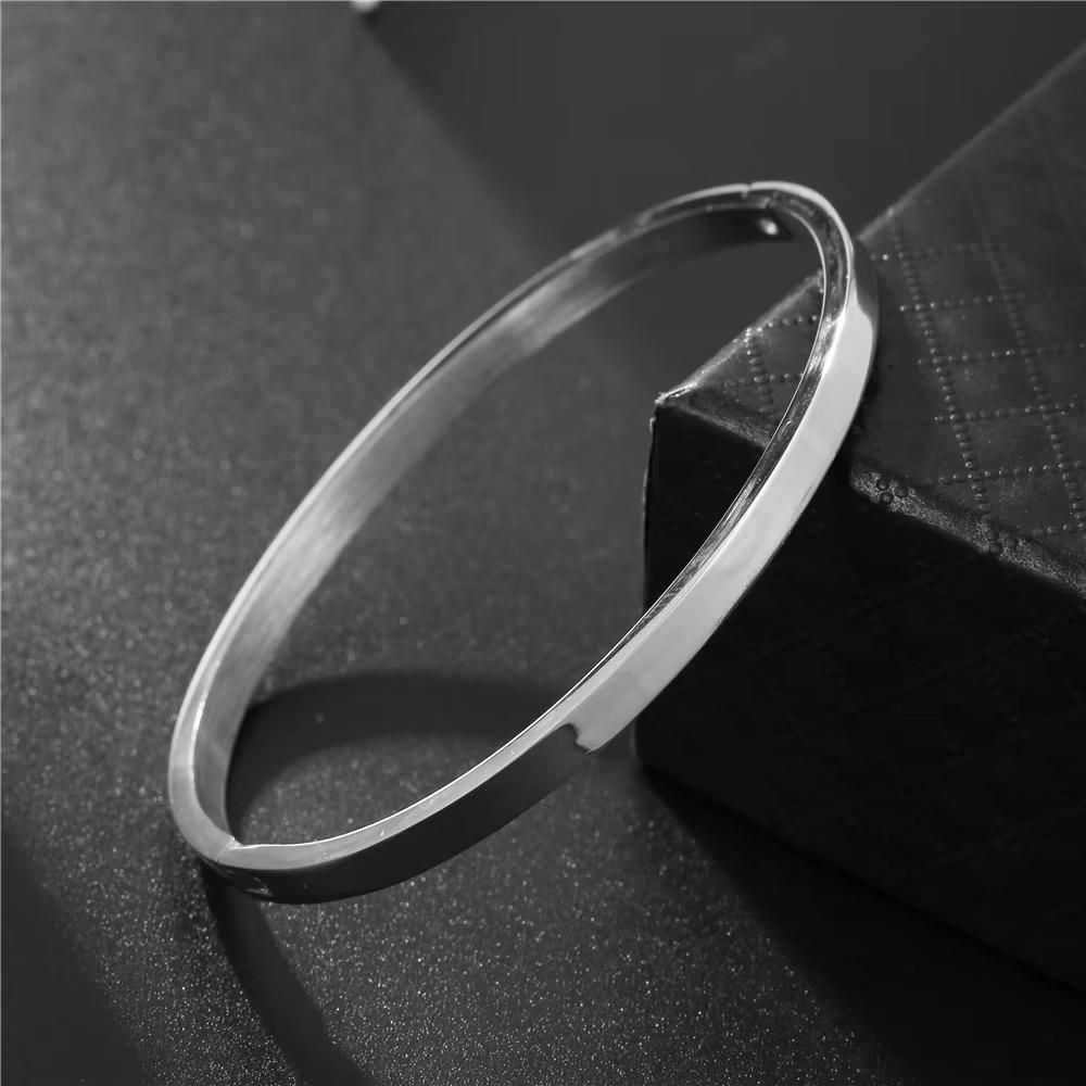 

Fashion Cuff Bracelets Bangles Men Women Stainless Steel Gold Color Copper Color Black Bangle Bracelet Luxury Zircon белый