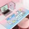 Desk Mat Cute Mousepad Anime Aesthetic Mouse Pad Cute Grid Pink Vaporwave XXL Gaming Deskmat X Kawaii Manga Mice Mat Soft