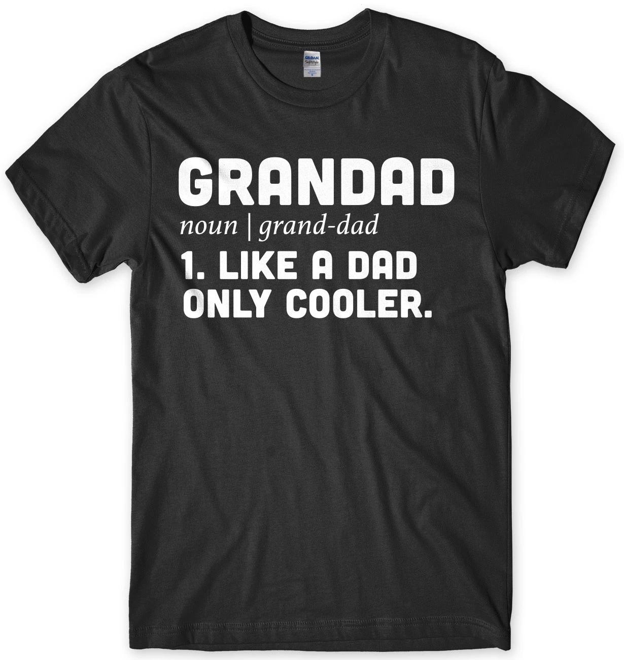 Grandad Like A Dad Only Cooler Funny Mens Unisex T-Shirt S