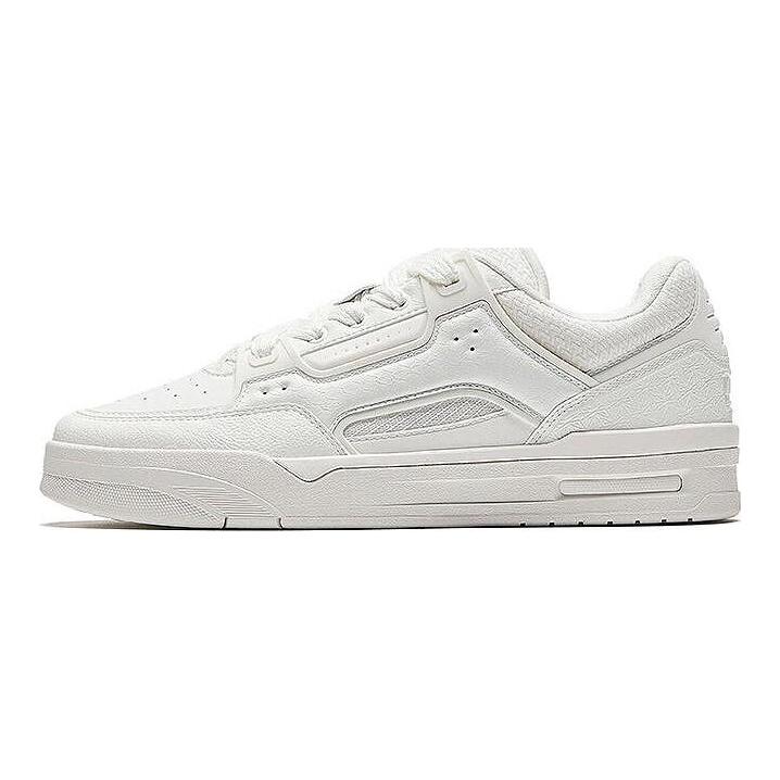 Anta Coverage Slip Resistant And Abrasion Resistant Low top Stylish Skateboarding Shoes Men's White 112618043-6
