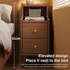 Ultra-Narrow Bedside Table with 2 Drawers Modern Narrow Nightstand Bedside Storage Small Cabinet for Bedroom Furniture Bed Table