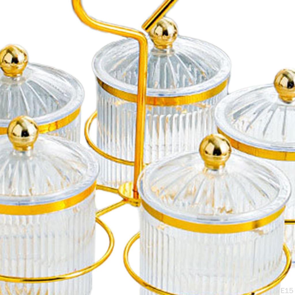 Food Storage Jar Nut and Candy Serving Tray Easy To Refill Multi Compartments Platter Nordic Dried
