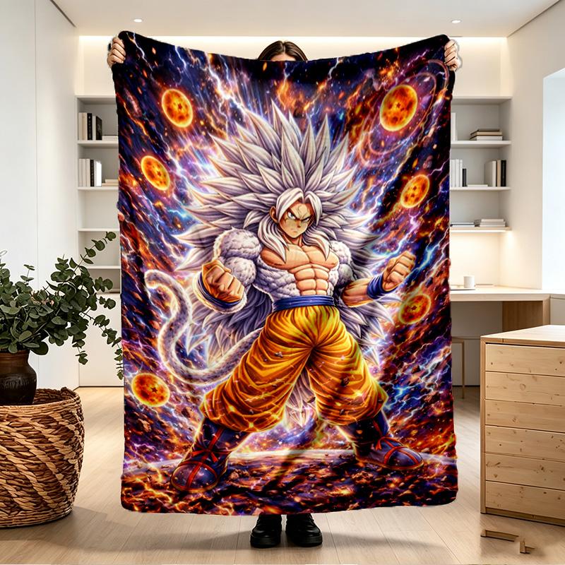 Coperta Stampata DRAGON BALL - Morbida e Confortevole, per Camera da Letto, Viaggio, Divano, Decorazione Casa - Regalo di Compleanno Natale per Amico