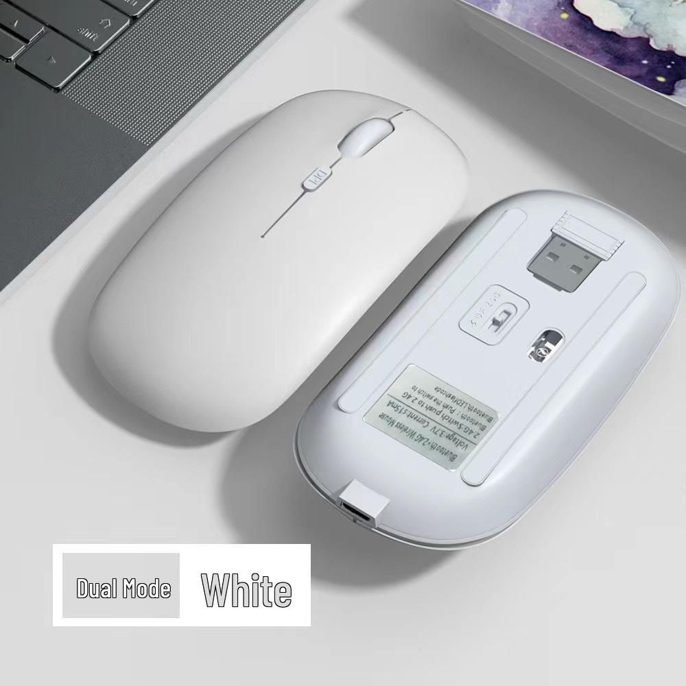 Macaron Color Dual-Mode Wireless Bluetooth Mouse for Silent Use with iPad, Phone, or Laptop