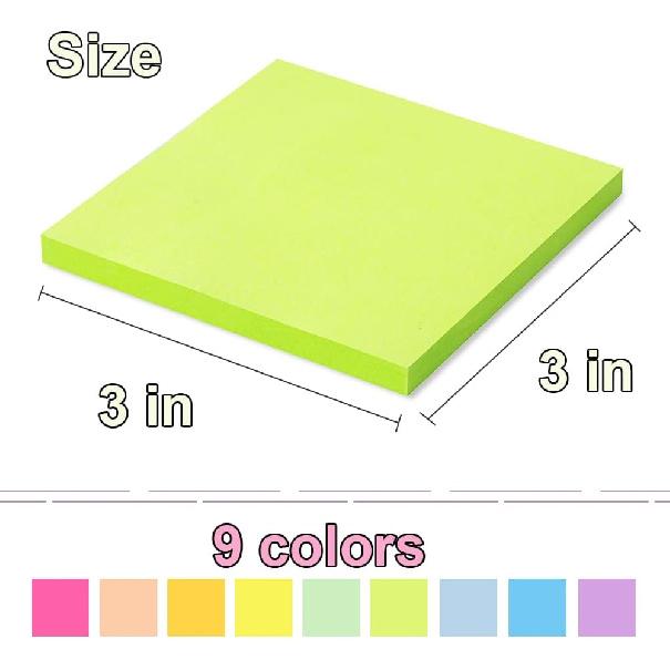 (18 Pack) Pop Up Sticky Notes Refill,3x3 in Popup Notepads,Accordion Stickies Super Sticking Power,Office School Memo Note Pads Bright Colors,Post on