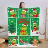Flannel Blanket Digital Print For Midday Rest Blanket, Christmas Cartoon Air-conditioned Blanket.